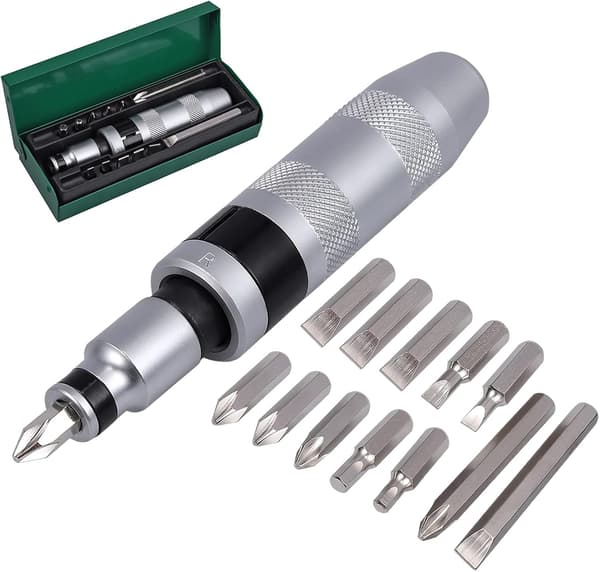 Impact driver kit träffar skiftnyckelns pulsdrivare