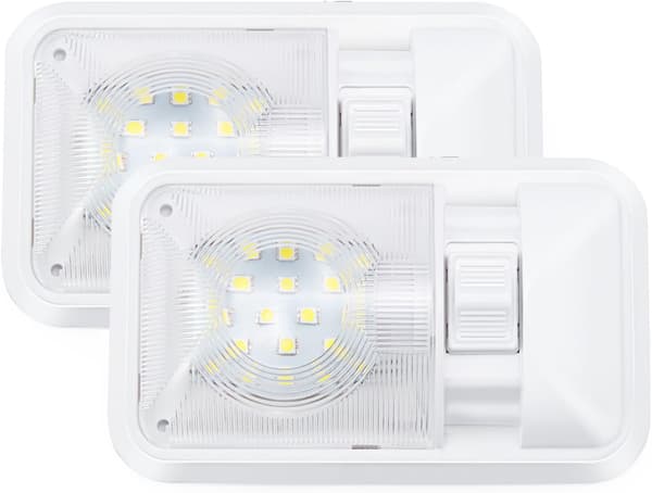 2 STK 12V LED Indvendige Lys Auto Campingvogn Lampe LED Pære 800LM Nat