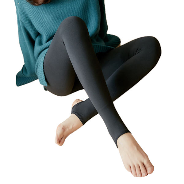Vinterstrumpbyxor med hög midja, varma sammets stretchiga Leggings Style 4