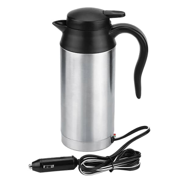 12V 750ml Bærbar Elektrisk Rejsevarme Kop Kaffe Te Kogekande til Bil