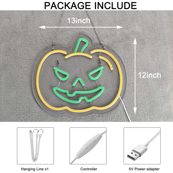 Halloween Pumpa Neonskylt Beer Bar Man Cave Club Sovrum LED