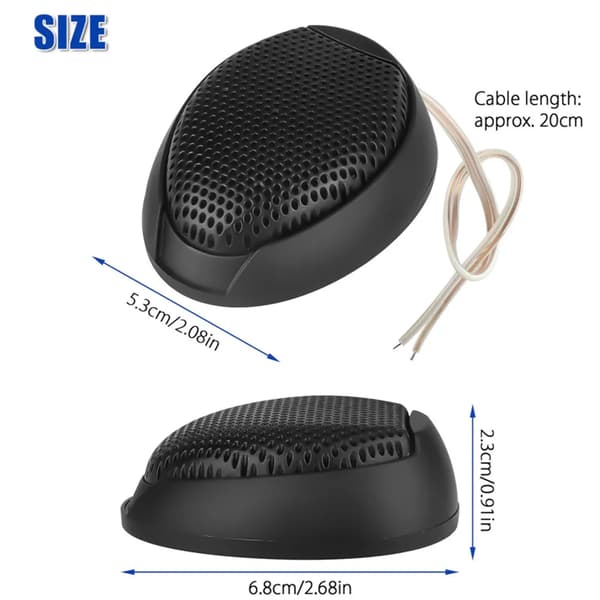 2st Bil Diskanthögtalare Subwoofer 1000W Stereo Audio Högtalare
