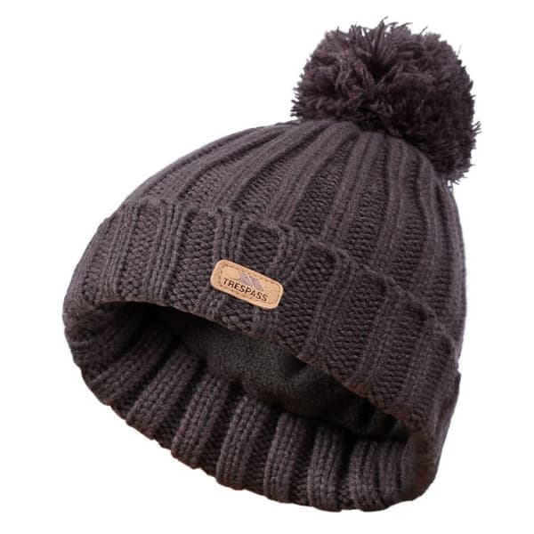 Trespass Børn/Barn Thorns Bobble Hat 8-10 år Mørkegrå Dark Grey 8-10 Years