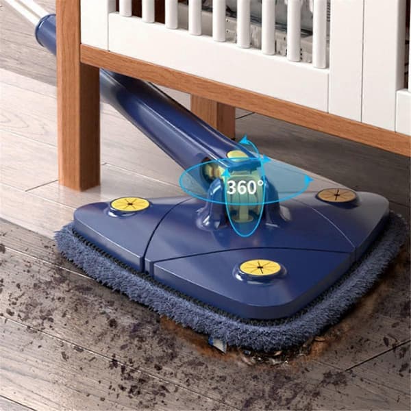 Teleskopisk rengøringsmoppe Drejelig mikrofibermoppe 360 Twist Squeeze Quick Dry Mopper Hjemmerengøringsværktøj B