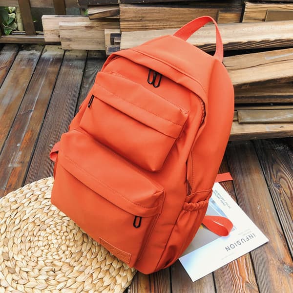 Canvas rygsæk til kvinder Stor kapacitet Casual Daypack til skolerejser Yellow