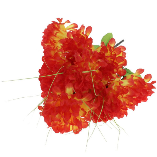 konstgjord krysantemum bukett heminredning kyrkogård blomma röd