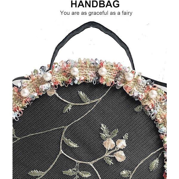 Små flickor Söt handväska Spetshantverk med blommor Prinsessan Handväskor Crossbody axelväska för toddler NO:9