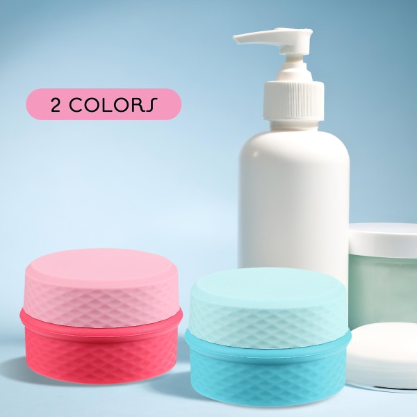 2 st Resebehållare för toalettartiklar Små bärbara läckagesäkra reseburkar för krämer Kosmetiska förvaringskrukor