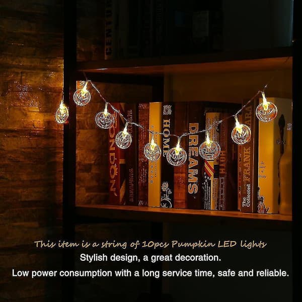 Lampor Batteridriven 10 Led Pumpkin Fairy String Light