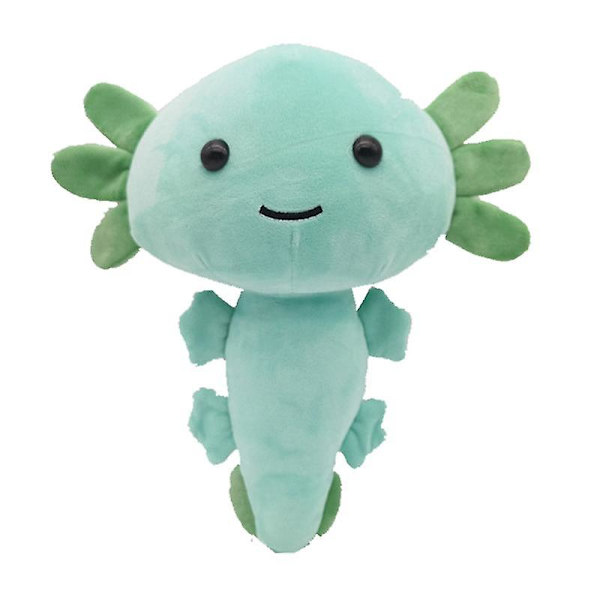 Tecknad plysch Salamander Plyschleksak Kawaii Salamander Plyschdocka light blue