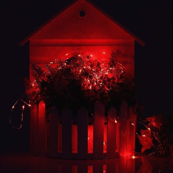 Batteridrevne Red Fairy Lights - 3M 30LEDs