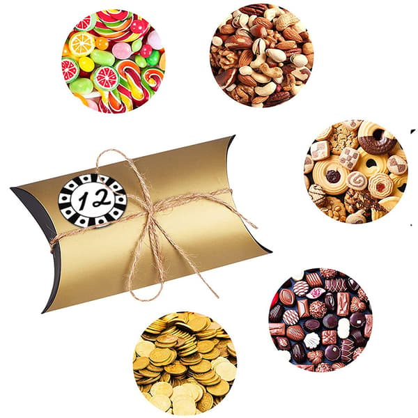 Adventskalender, 24 julkalender presentförpackningar Papperspåsar med