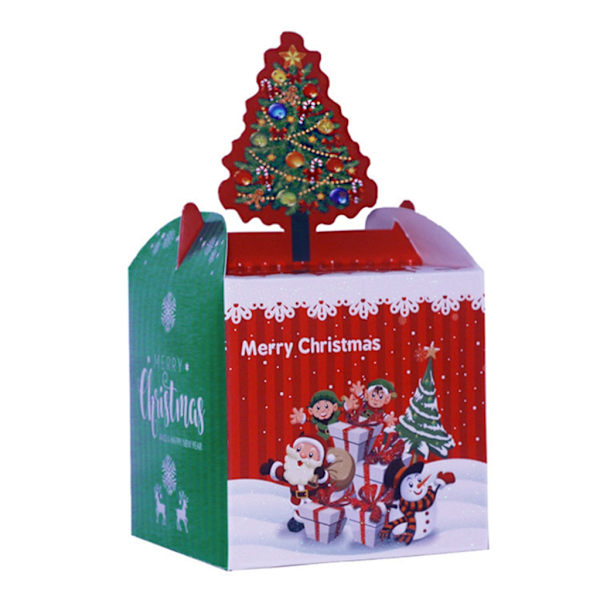 Julgodispresentförpackning 10 stycken Julfestfavorit Pappersgodisask null - Apple box 3