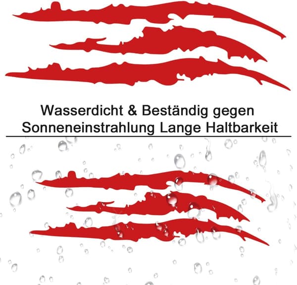 Rød - Reflekterende Bilsticker Vandafvisende Forlygte Sticker f