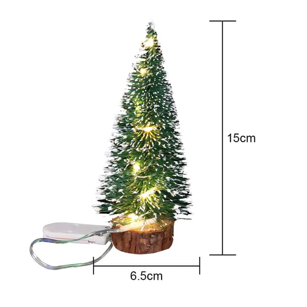 Juletræsdekoration trefarvet LED-belysning 15cm warm light