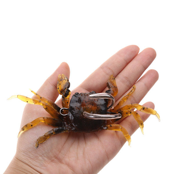 Konstgjorda krabbbeten, Simuleringskrabba mjuka beten med krokar, Havsfiske Crankbaits Bait-fällor, Saltvattensfiskredskap 3