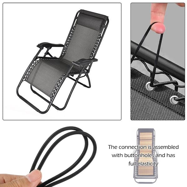 4 stk. Elastisk bungee-reb til foldbar stol Zero Gravity