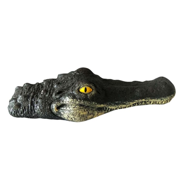 Flytande för krokodil för huvudet Vatten lockbete Simulering Realistisk Alligator Damm Pool Trädgård Konstdekoration