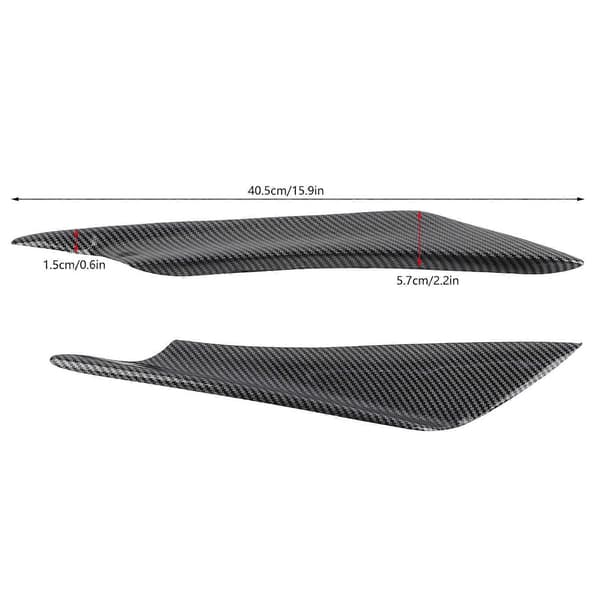 4st Universal Kolfiber Bilkaross Spoiler Främre Stötfångare Läpp Splitter Fenor Trim