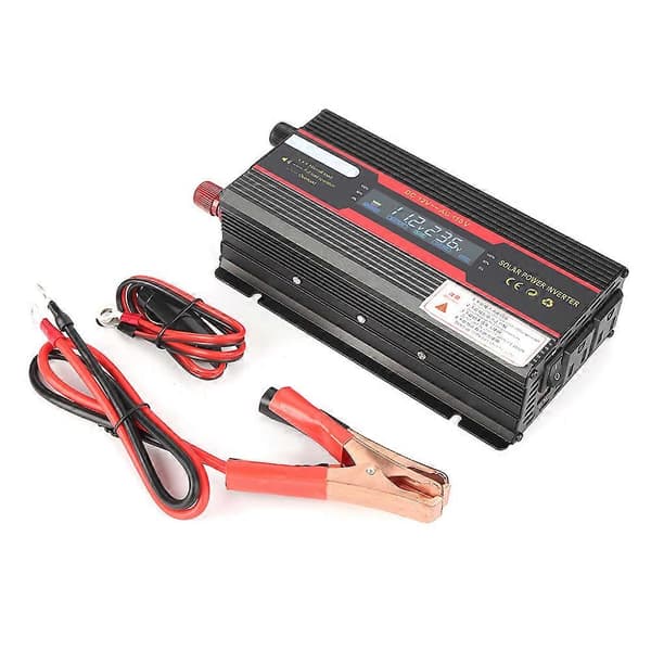 1000W Bilstrømspenningsomformeromformer 12V til 110V LCD-skjerm