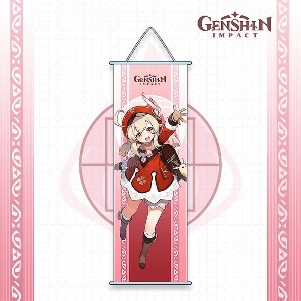 Spil Anime Genshin Impact Hængende Billeder Cosplay Eula Tartaglia Ganyu Hutao Keqing Mona Rumindretning Julegave Light Pink