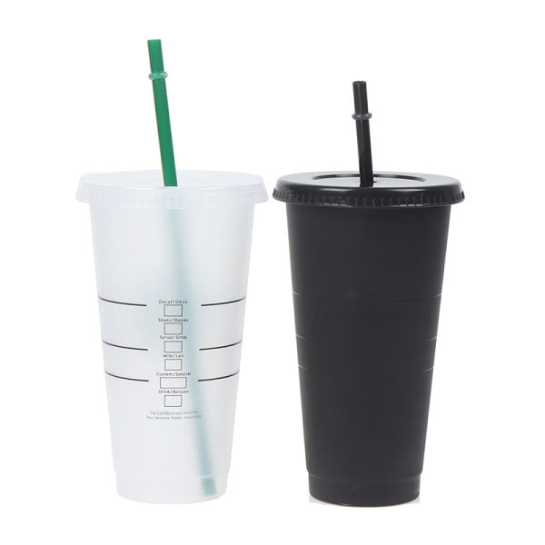 Drink Change Color Hallmuggar med lock Plast Tumbler Matte co