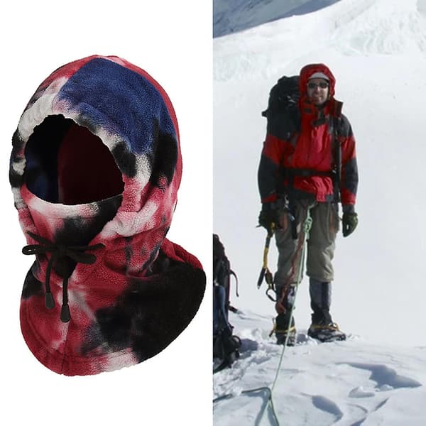 Svart Bicycle Balaclava Tie Dye Dragsko Håll varm Utomhus Hiki