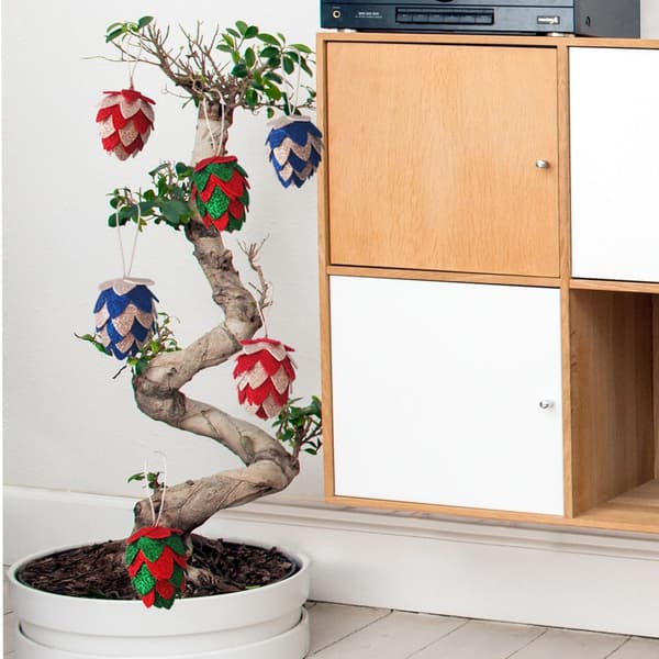 3st/påse Xmas Tree Ornament Juldekorationer BLÅ