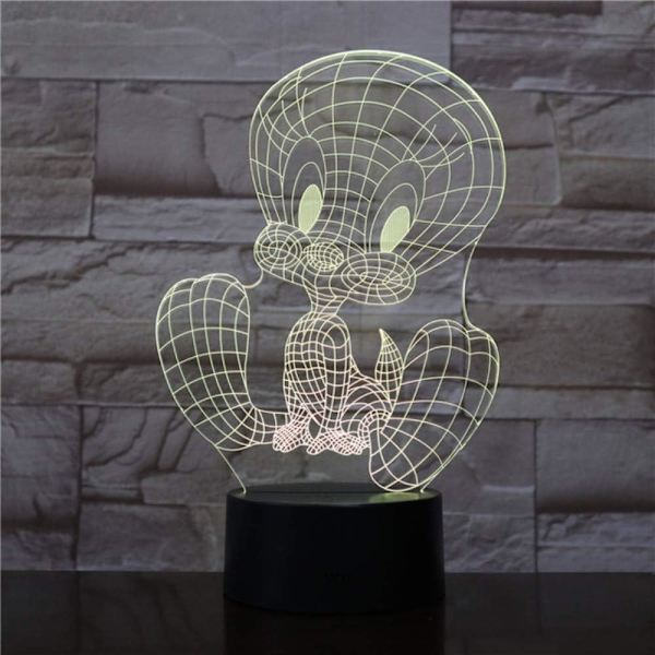 TweetyBird Led Nattljus USB Touch Sensor RGB Dekoration C