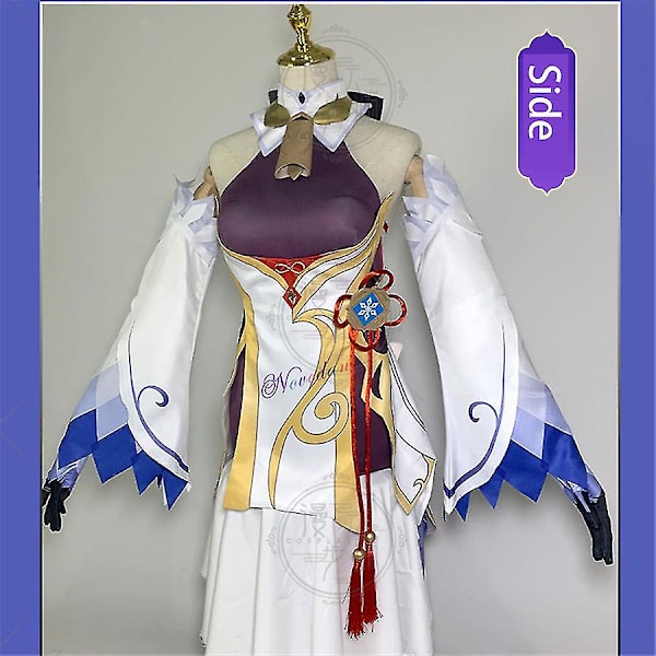 Genshin Impact Ganyu Cosplay -asu Anime Halloween-juhlat Mekko Naiset Seksikäs asu Peruukki Kengät Sarvet Rekvisiitta Pelipuku Korkea laatu