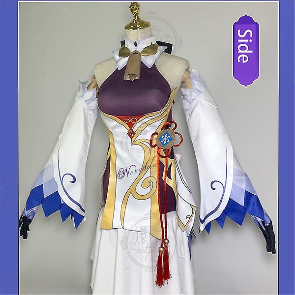 Genshin Impact Ganyu Cosplay-kostym Anime Halloween-fest Klänning Kvinnor Sexig outfit Peruk Skor Horns Rekvisita Speldräkt Hög kvalitet