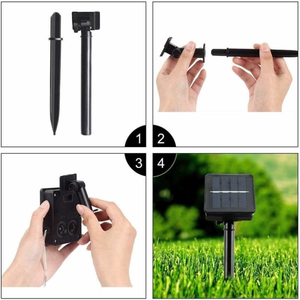 Solar String Lights Outdoor, 12M 100 LED Solar String Lights, Vatten