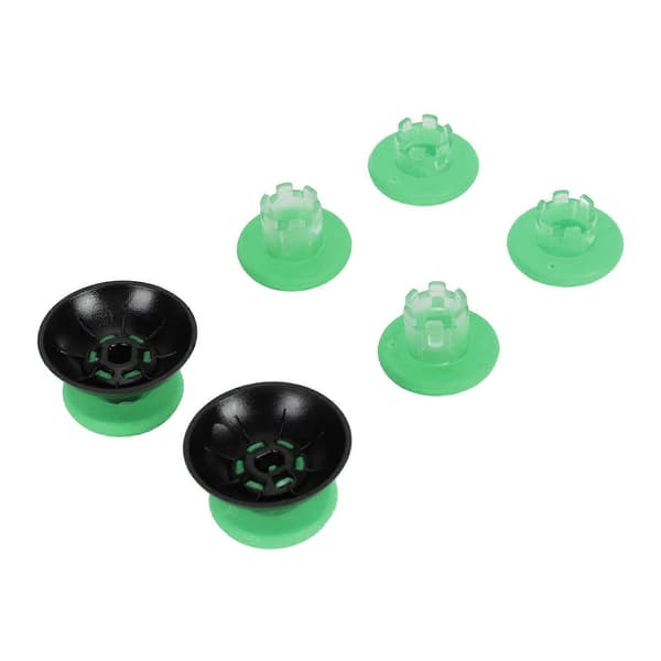 Tommelfingergreb 8 i 1 Multifunktionelle 3D Fjernfølende Tommelfingerpindhætter med 2 stk. Tommelfingerpindbase til PS5 Controller Grøn