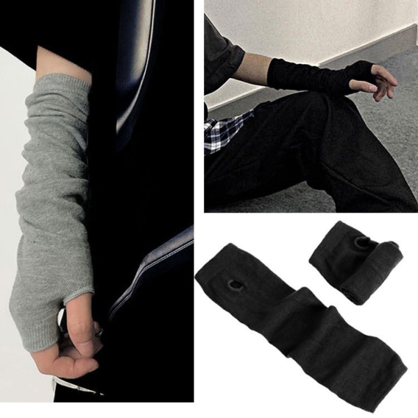 Anime Glove Cosplay Darkly Ninja Mitten Oversleeve Man Kvinnor Mode Solblock Håll Varm Manschett