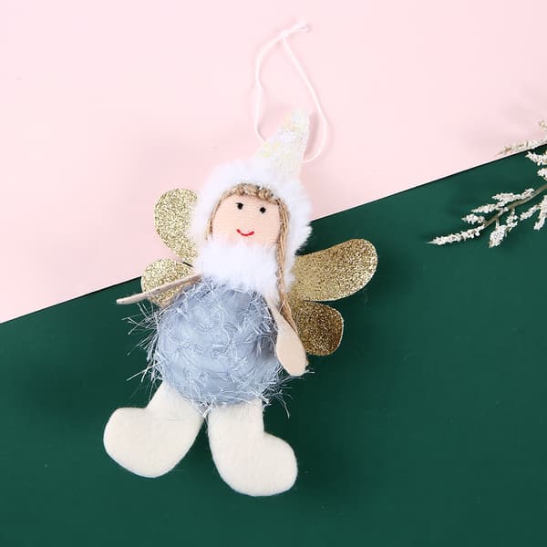 Christmas Angel Hænge Sæt med 2 Blå + Rosa Hænge Julepynt style 3