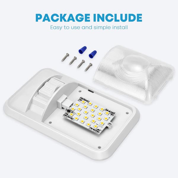 2 KPL 12 V LED-sisävalot Auto Caravan Lamppu LED-polttimo 800LM Nat