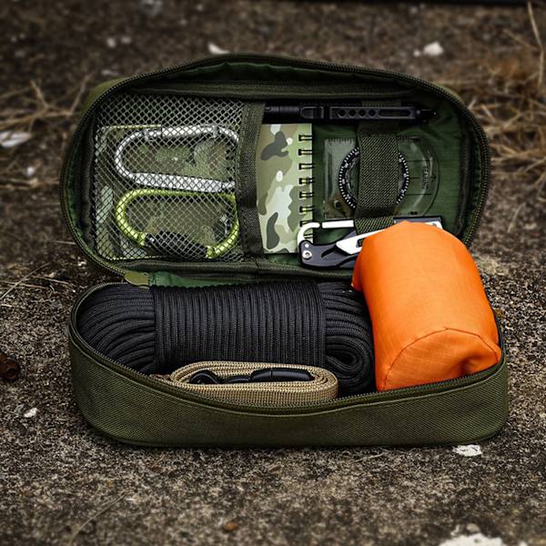 Medi First Aids s EDC Outdoor Portable Reseförvaringsväska Verktyg Väskor Jakt Camping Reseförvaringstillbehör Army Green