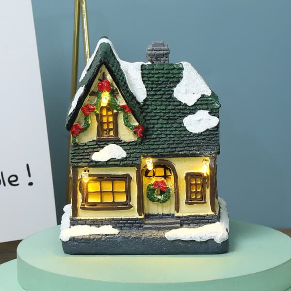 Europeisk Jul Glødende Lite Hus Igloo - Ny Julepynt