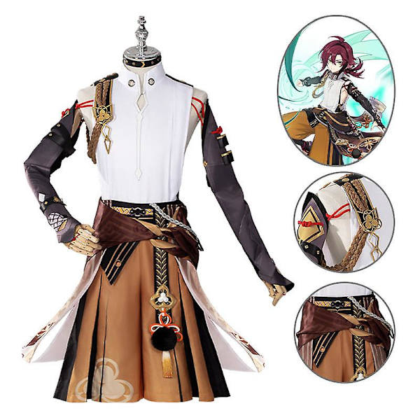 Genshin Impact ,genshin Impact Shikanoin Heizou Cosplay ,spelkaraktär Cyno Cos Uniform Fancy Dress Kläder,genshin Impact Halloween Pa Costume XS