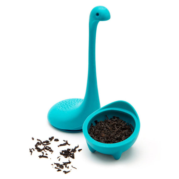 Baby Nessie Lösblad Te Infuser Återanvändbar silikon tesil Praktiskt tefilter för resor hemmakontor Blue