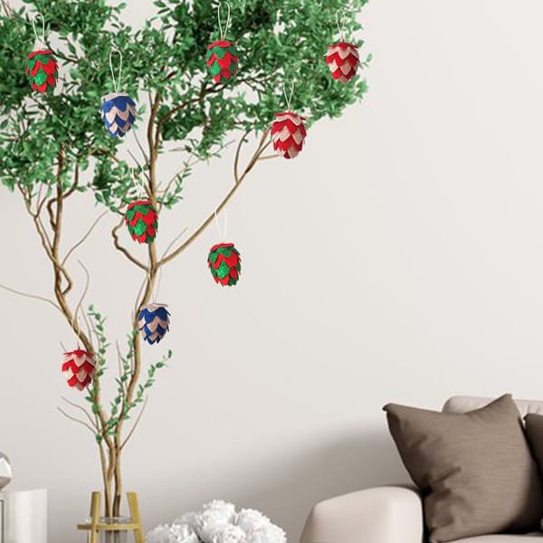 3st/påse Xmas Tree Ornament Juldekorationer BLÅ