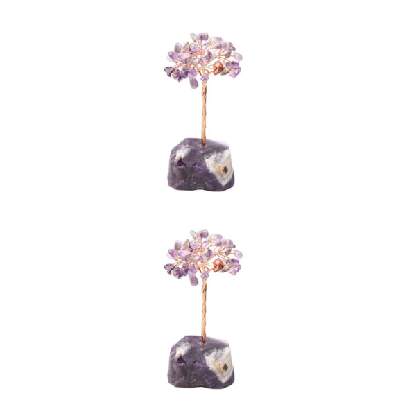 1/2/3/5 Onnenpuu Kodin sisustus Hieno käsityö ja luonnollinen amethyst+amethyst 13cm 2PCS