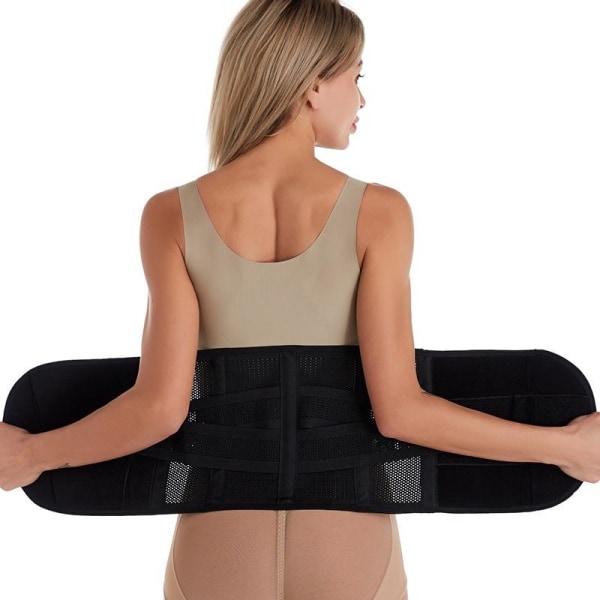 waist trainer korsett mage bälte svart XXL