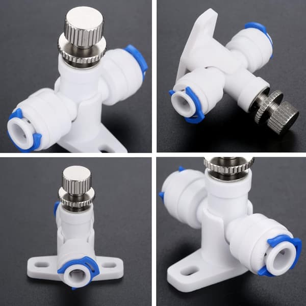 Omvänd osmos 1/4" slang RO Vattenflödesjustering ventil Regulator Vattenflödeskontroll Ventilkoppling Anslutning Vattenhastighetsregulator