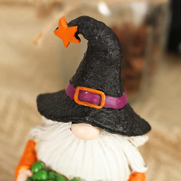 Heksehatt Halloween dekorasjon Hartsskulptur