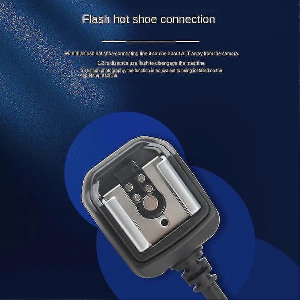 Oc-e3 Off Camera Flash-kabel Hot Shoe-ledning Synkroniseringskabel til Off-camera Flash Fokus Kabel Kameraforlængerkabel
