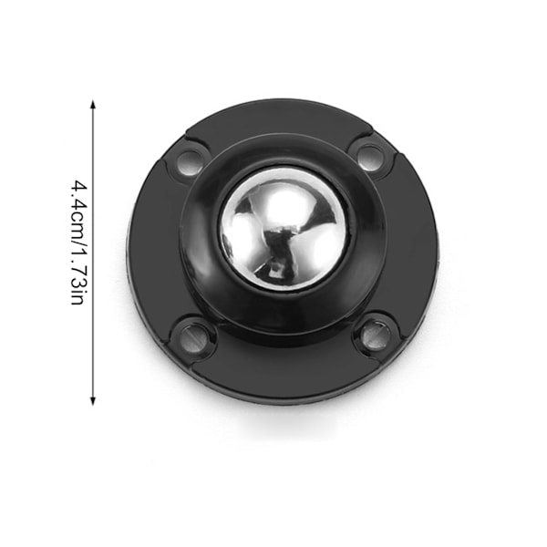 Självhäftande hjul minisvängbara hjul rostfritt stål Universa black One-size