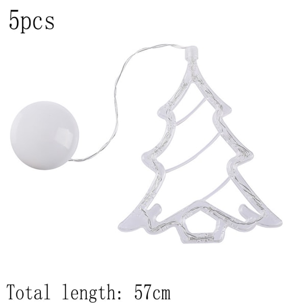 5st led julljusslinga, fönster sugkopp ljuskrona Christmas tree