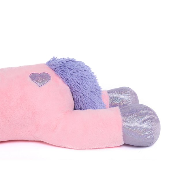 MorisMos Giant Unicorn Gosedjur 32`` Söt mjuk enhörning plyschleksak  43" pink 23.5"