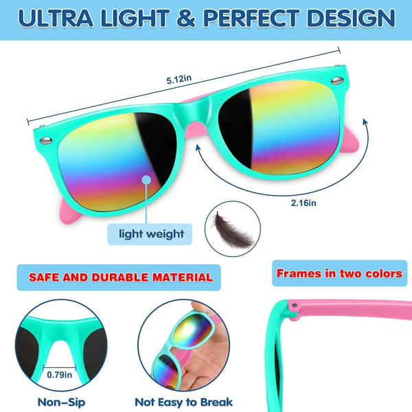 12/24/36Pack Neonsolglasögon med UV-skydd i bulk för barn, barnsolglasögon bulk, barnsolglasögon festfavorit, pojkar och flickor 3-6 år 12pack Kids Sunglasses